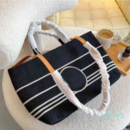 Designer Tote Bag Women Canvas Crossbody Handbags Leather Striped Letters Shoulder Purse Lady Shopping Purse