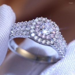 wedding proposal rings Australia - Wedding Rings Huitan Classic Women Engagement Brilliant Cubic Zircon High Quality Gorgeous Proposal Ring For Girlfriend Jewelry Rita22