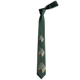 Bow Ties Men's Fashion Original Olive Green Stables Vintage Print Tie 6cm Narrow Male Female Students Fun Necktie GiftBow