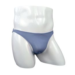 Underpants Ice Silk Sexy Underwear Men Briefs Seamless Breathable Summer Panties Bikini Low Waist Solid