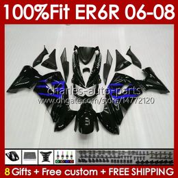 OEM Bodywork For KAWASAKI NINJA ER6 650 R ER 6 F 650R ER-6F 2006 2007 2008 Body 139No.101 ER 6F 650-R Frame ER6F 06 07 08 650R-ER6F 06-08 Injection Mould Fairing blue glossy