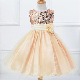 Children's Dresses Girls Children Mesh Tutu Skirt O-neck Sleeveless Performance Dress Fashion Festival Girls Clothing