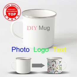 Creative stainless steel DIY Mug Print Pictures po coffe mugs Customise Cup Unique Gifts For Friend Family 220704