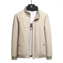 Men's Jackets Spring 2022 Jacket Middle-aged Business Casual Spring/Fall Dad Loose Standing Work Clothes Plus Size