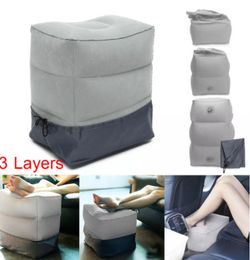 Newest Hot Useful Inflatable Portable Travel Footrest Pillow Plane Train Kids Bed Foot Rest Pad 0615