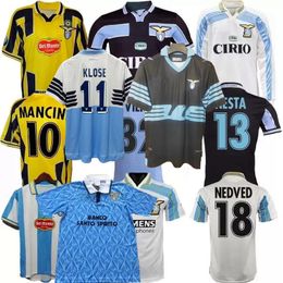 -Retro Classic Latium Soccer Jerseys 1989 1990 1991 1992 1998 1999 2000 2001 Nedved Simeone Salas Gascoigne Nesta Startseite Retro Football Shirt