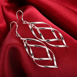 Dangle & Chandelier Stamp Twist Drop Earrings For Women Wedding Party Luxury Fashion Jewellery 2022 Female Christmas GiftDangle