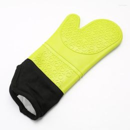 Oven Mitts Candy Color Home Cleaning Tools Silicone Heat-Resistant Gloves Cooking Barbecue Gants Kitchen Microwave Mittens GloveOven