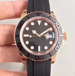 BK Factory Designer Watch Mens High Quality Night Vision Luxury Brands Ceramic Bezel Rose Gold 268655 Mechanical Watches Rubber Black 2813 Wristwatches