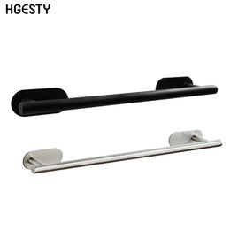 40cm Stainless Steel Towel Holder Self Adhesive Wall Mounted Hanging Bar Rod Rack Toilet Bathroom Balcony Storage Y200407