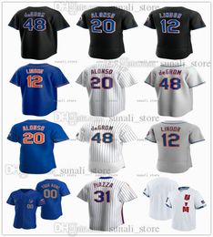 12 Francisco Lindor Baseball Jerseys 20 Pete Alonso 35 Justin Verlander 21 Max Scherzer 6 Starling Marte 9 Brandon Nimmo 39 Edwin Diaz 10 Eduardo Escobar 32 Vogelbach