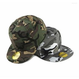 Ball Caps Summer Spring Autumn Simple Camouflage Style Flat Brim Hat Men's Baseball Street Snapback Hip Hop Shade Student PY43Ball