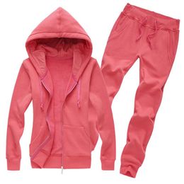 Women's Two Piece Pants High Quality Women's Big Horse Sportswear Sets Autumn Winter Hooded Ladies Casual Tracksuit Lady Set SweatsuitWo