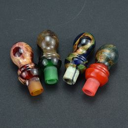 Colourful Resin Smoking Drip Tip For Arab Shisha Hookah Mouthpiece Portable Wooden Mouth Philtre Tips Smoke Accessories