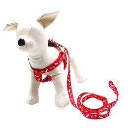 Dog Collars & Leashes Print Small Harness And Leash Soft Nylon Pet Walking Vest For Chihuahua Yorkshire