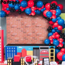 107pcs Red Blue Latex Arch Kit Garland Balloon Baby Boy Girl First Birthday Party Decorations Kids Toys Baby Shower Supplies 220527