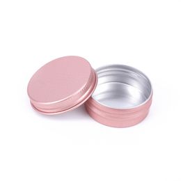 Rose Gold Screw Lid Round Tins Aluminium Empty Tin Metal Storage Jars Container Travel Cans 5ml 10ml 15ml 20ml 30ml