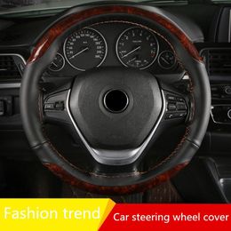 Steering Wheel Covers DIY Hand Sewing Cover Anti-slip Auto Car With Needles And ThreadSteering