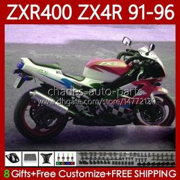 OEM Body For KAWASAKI NINJA ZXR 400 CC Red white ZX-4R ZX4R 91-96 Bodywork 138No.159 ZX 4R 400CC ZXR400 91 92 93 94 95 96 ZXR-400 1991 1992 1993 1994 1995 1996 Fairing Kit