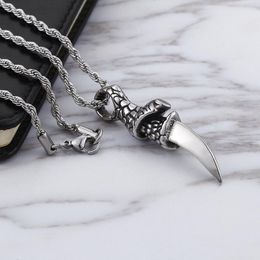 Pendant Necklaces Creative Jewellery Accessories Vintage Dragon Claw Domineering Titanium Steel Couple Send FriendPendant