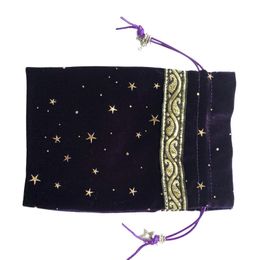 cloth pouches for jewelry Canada - Storage Bags Tarot Cloth Pouch Velvet With Drawstrings Drawstring Pouches For Oracle Card Rune Dice Jewelry Crystal Coins PlayingStorage Sto