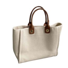 Eco Friendly New French Handbag Canvas Shoulder Bag Tote Bag Large Capacity