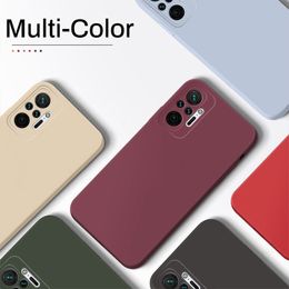 Square Liquid Silicone Phone Cases For Xiaomi Redmi Note 10 9 9 8 Pro 10S 9S Poco F3 X3 NFC 10 10T 11 Lite Ultra Slim Soft Cover