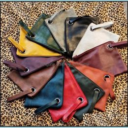 Storage Bags Home Organisation Housekee Garden 12Colors Women Retro Solid Clutch Bag Handbag Designer Zipper Soft Leather Purse Makeup Din