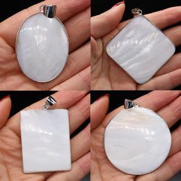 Pendant Necklaces Natural Freshwater Shell Pendants White Mother Pearl For DIY Necklace Earring Jewelry Making Supplies