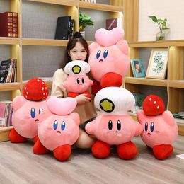 Free UPS 32cm cute cartoon star kirby plush doll toy anime soft plush ToysKawaii pink chef sailor kirbyPillow girl birthday gift factory direct sales