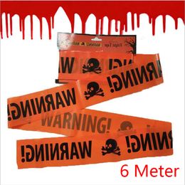 6Mx8CM Halloween Warning Tape Signs Halloween Props Danger Warning Line New Isolation Belt Sign Halloween Home Garden Decoration