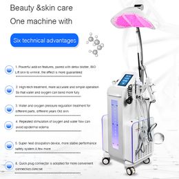 2022 Microdermabrasion Multifunction Ultrasound Electric Face Cleaning Oxgen Facial Machine 7 Colour Led Light Therapy Machine