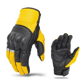 Winter Sheepskin Vintage Motorcycle Gloves Touch Screen Men Women Running Fitness Full Finger Cycling Sports Gloves