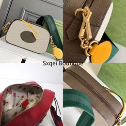 2022 Ny mode axelväska kamera stil handväska lyx beige duk handväskor läder koppling mode korsbodi axelväska