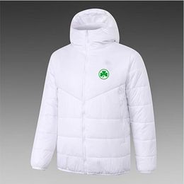 21-22 SpVgg Greuther Furth Men's Down hoodie jacket winter leisure sport coat full zipper sports Outdoor Warm Sweatshirt LOGO Custom
