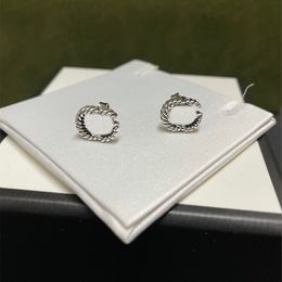 Stud Fashion Stud Earrings For Women Small Silver Earring Designers Jewellery Luxury Letters G Studs Hoops Ornaments Necklaces With Box 2061102R J230717