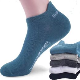 Men's Socks 10Pairs Summer Men Ankle Sock Breathable Cotton Sports Mesh Casual Athletic Thin Cut Short Sokken Size 38-45Men's