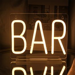 Ineonlife LED Custom Made Neon Sign Light USB Power Warm White Board Electronic Display Party Bar Club Wall Flexible Decor 220615