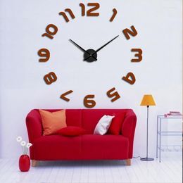 Wall Clocks 2022 Wedding Decoration Clock DIY Modern Design 3D Acrylic Mirror Stickers Decorative Living Room