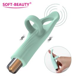 Finger Sleeve Vibrator with 16 Powerful Vibration Vaginal Massager G-spot Clitoris Stimulator sexy Toys For Women Masturbator Beauty Items