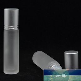 200pcs 10ml 1/3oz Elegant Frosted Glass Roll On Essential Oils Perfume Bottles With Brushed Alu Cap new