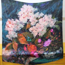 white lace pashmina UK - X04P D family silk scarves thin style spring and Autumn New Korean classic literature art