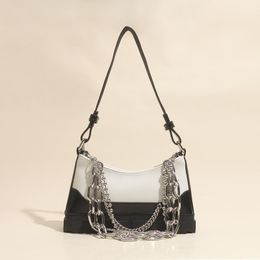 Evening Bags Net Red With The Same Black And White Stitching Design Chain Bag Portable Underarm Shoulder Diagonal BagEvening