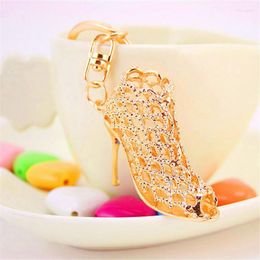 Keychains Creative High Heel Shoes Keychain Woman Bags Key Ring Purse Jewelry Fashion Trinkets Chains Charms Keyholder Fier22