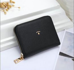 High quality famous designer credit card holder 2022 women classic short purse Single zipper wallet money coins bag long business