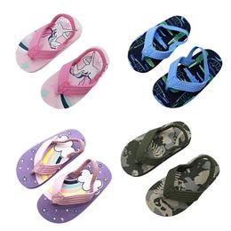 Toddler Flip Flops Shoes Little Kid Sandals with Back Strap Boys Girls Water Shoes for Beach and Pool 220701