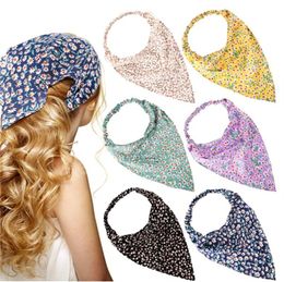 Summer Printting Hair Scarf Hairband Headband Elastic Triangle Bandanas Kerchief Women Girl Headwrap Hair Accessories