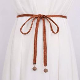 Belts Cotton Thread Woven Waist Hair Dress Simple Constraint Rope Skirt Line Accessories Gift