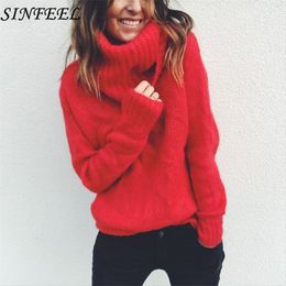 Pullover Sweater Women Jumper Clothing Turtleneck Sweater Female Jumper Pull Top Women Thick Winter Oversized Knitted Sweaters T200319