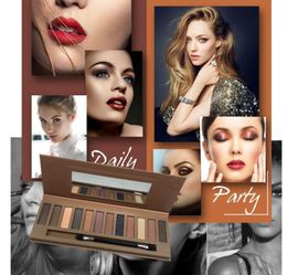 Naked Heat Eyeshadow Palette, 12 Fiery Amber Neutral Shades - Ultra-Blendable, Rich Colors with Velvety Texture - Set Includes Mirror & Double-Ended Makeup Brush